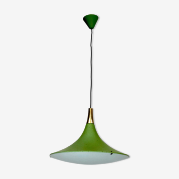 Stilux Milano, Vintage green hanging lamp from 60s
