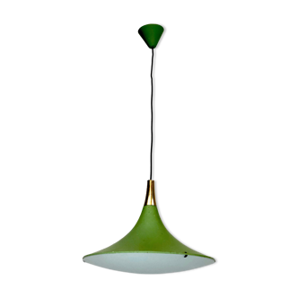 Stilux Milano, Vintage green hanging lamp from 60s