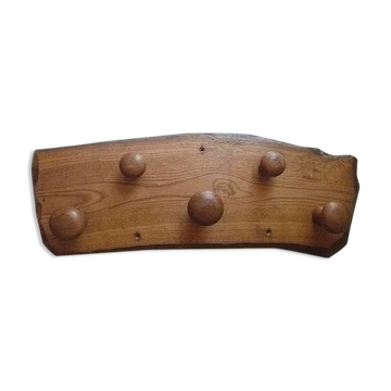 Oak coat rack, vintage