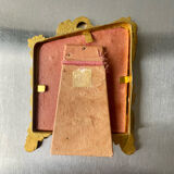 Metal gold colored picture frame brass