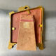Metal gold colored picture frame brass