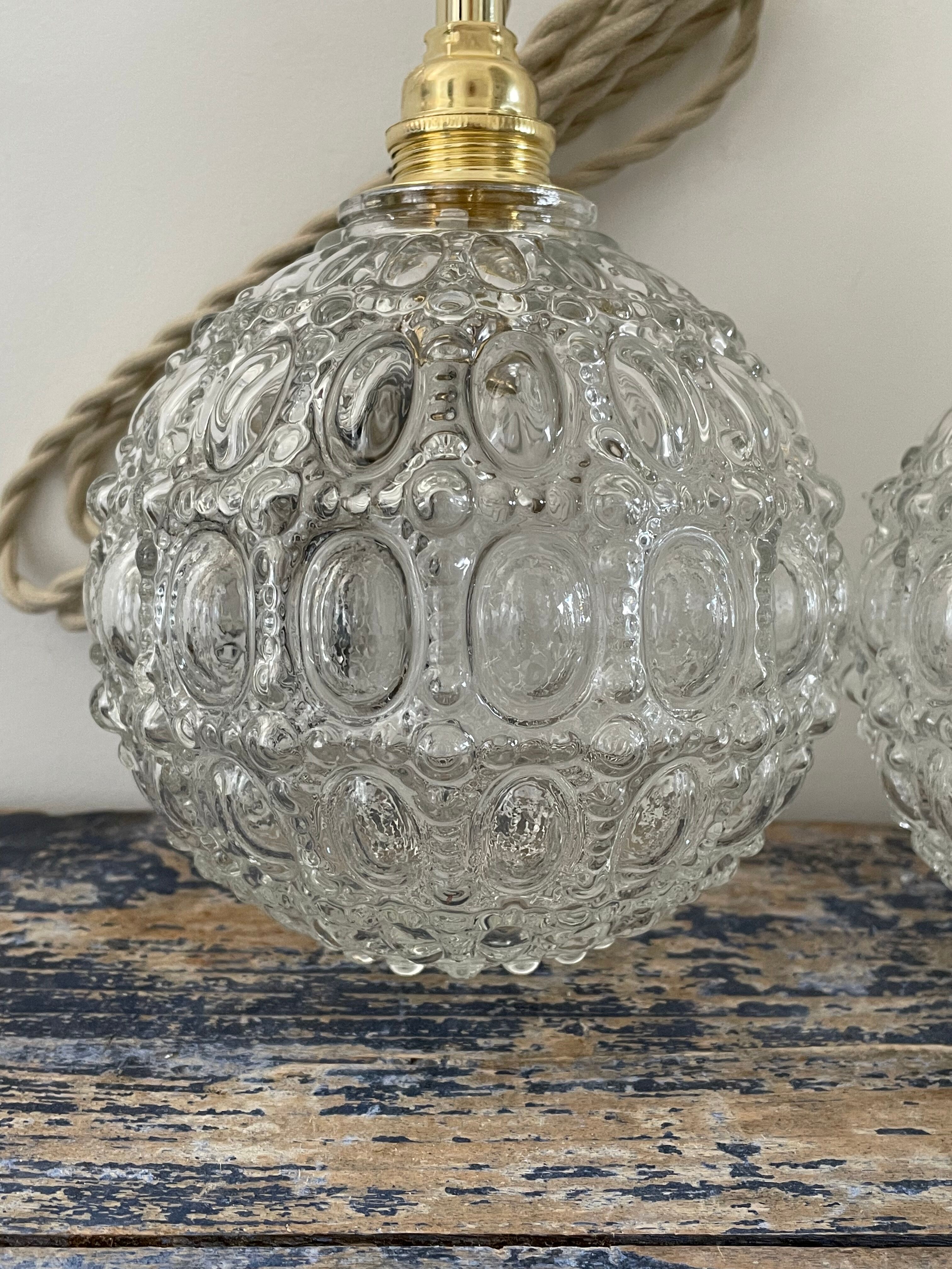 Set of two new electrified vintage globe walkers