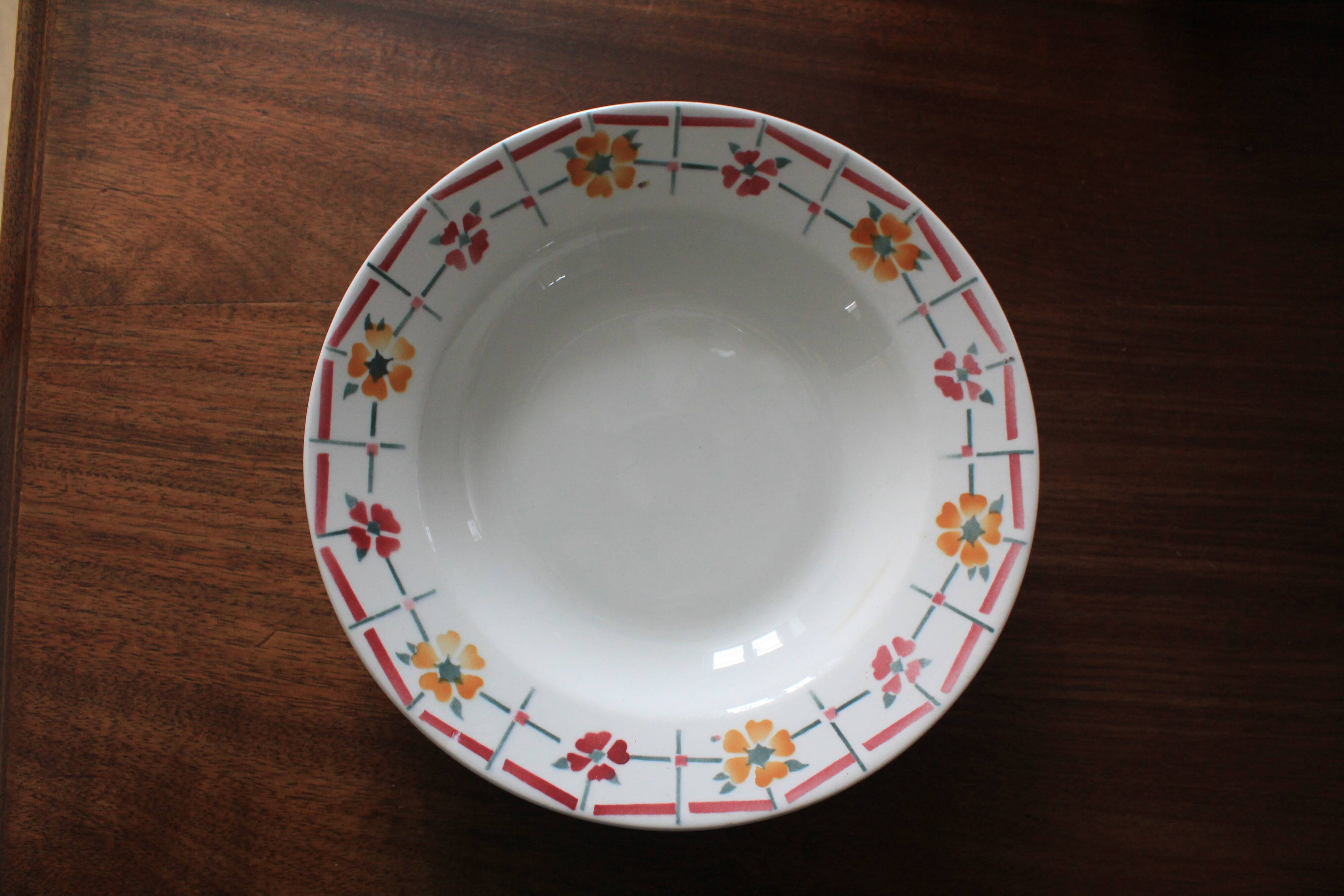 Set of 3 deep plates from Saint Amand