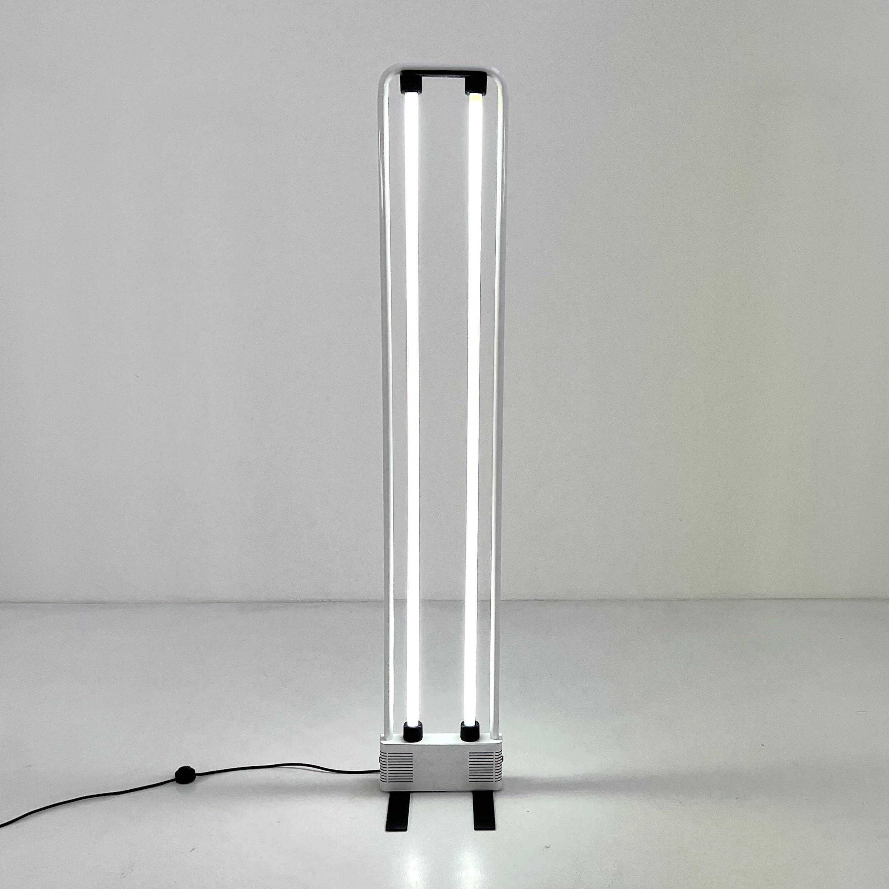 White floor lamp by Gian N. Gigante for Zerbetto, 1980