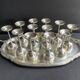 Liqueur service – Silver plated