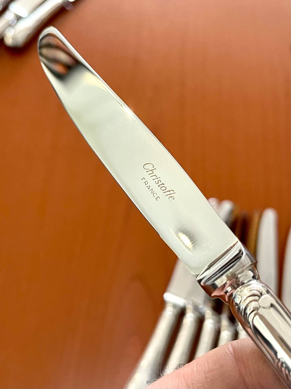 Christofle marly 12 marly knives 19.5 cm superb condition
