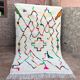 Handmade Berber wool rug: Moroccan Azilal style, colorful patterns