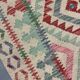 Pink Beige Geometric Kilim Runner Rug 198 x 98 cm