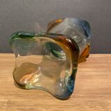 Harlequin vase in crystal murano venice.