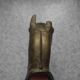 antique brass coat hook with horse head, vintage decor.