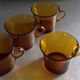 Lot de 4 tasses Duralex ambrées