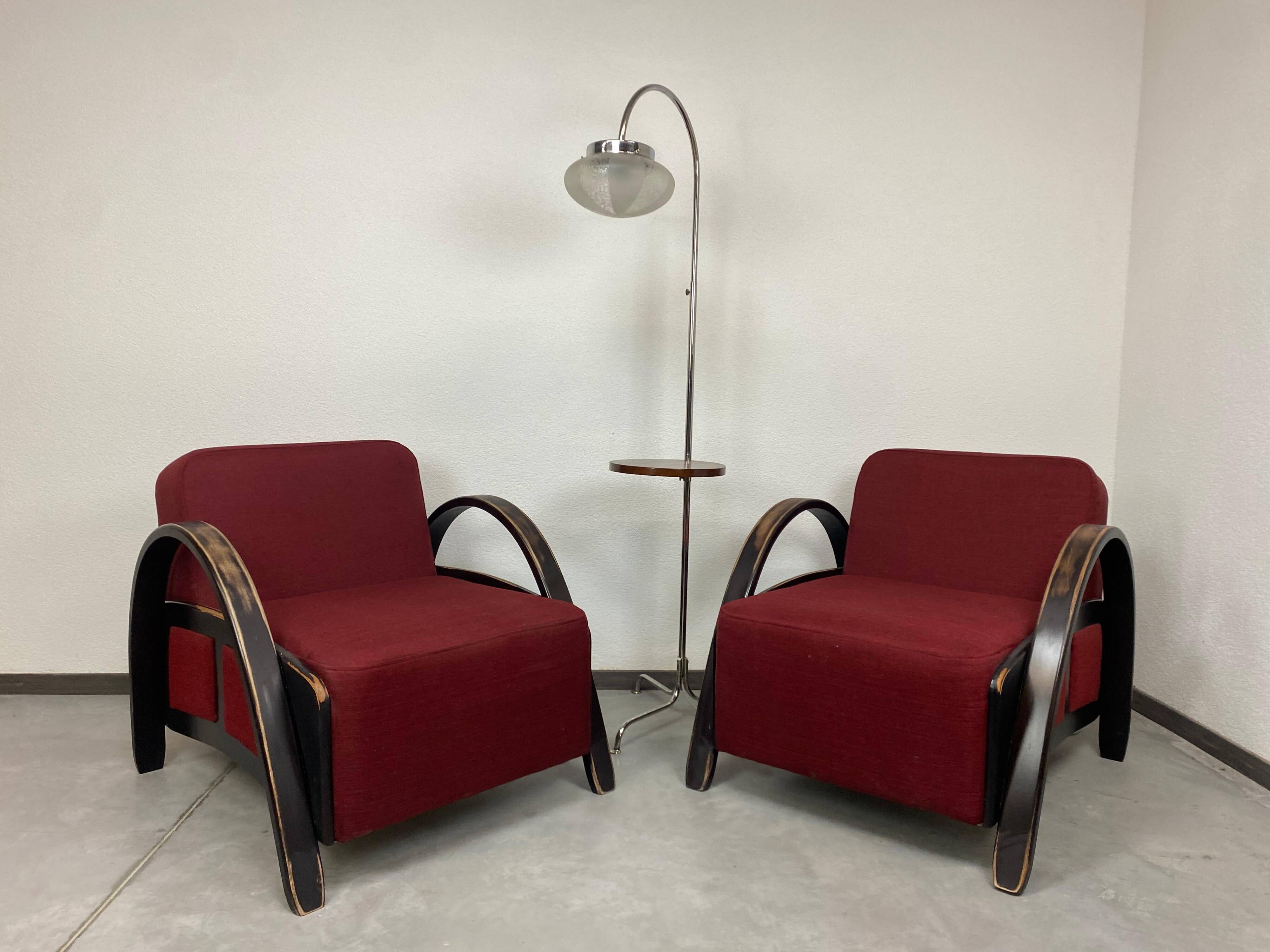 Art Deco style armchairs
