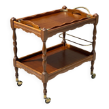 Vintage wood and brass dessert and tray