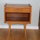 Oak bedside table with drawer, 1960