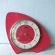 Pendulum wall clock FFR in formica red of the 1960s