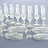 Set of 12 glasses champagne flutes, 1940
