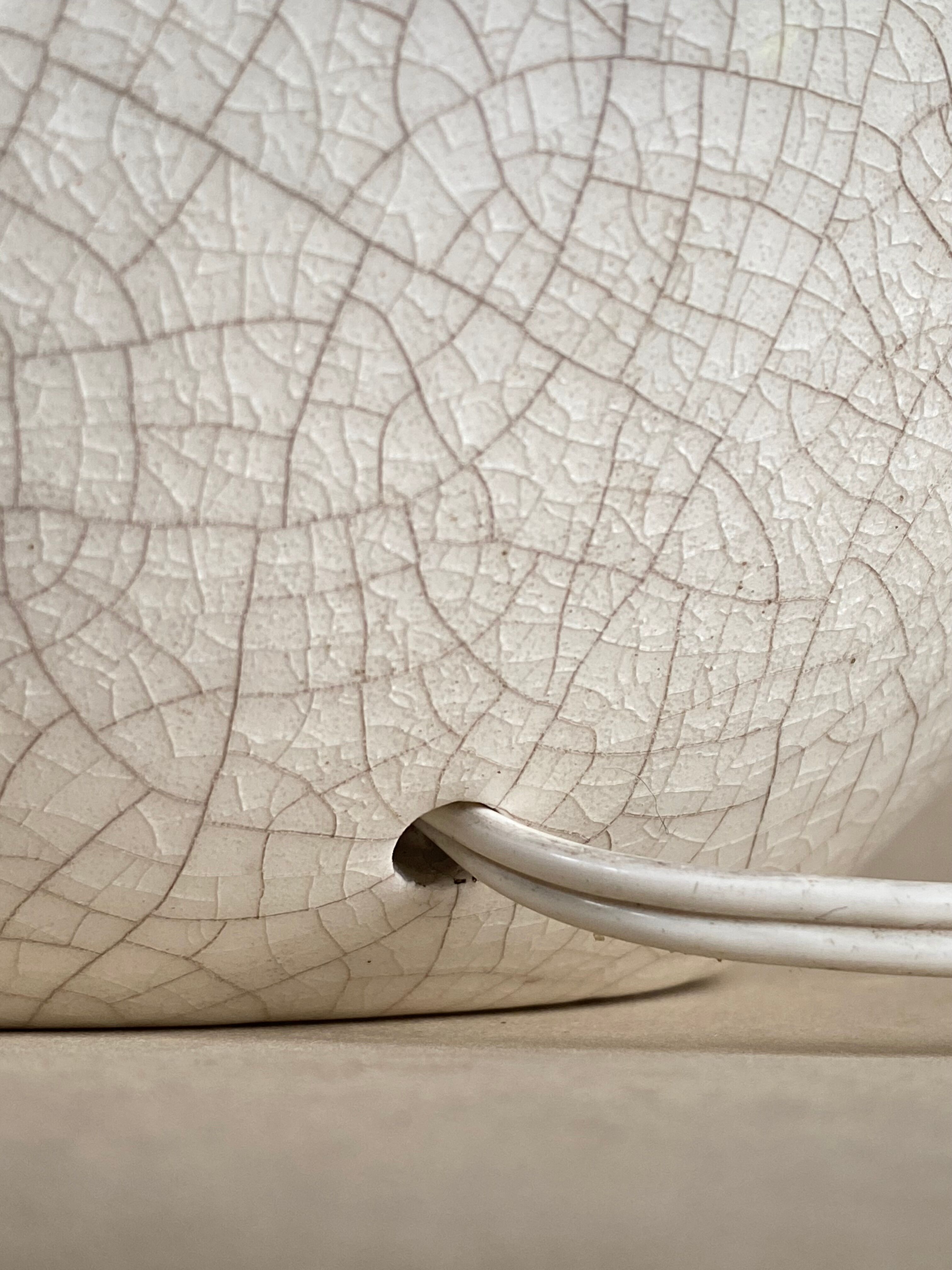 Cracked ceramic ball lamp art deco 1930