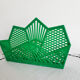 Vintage green plastic mail rack, 50s