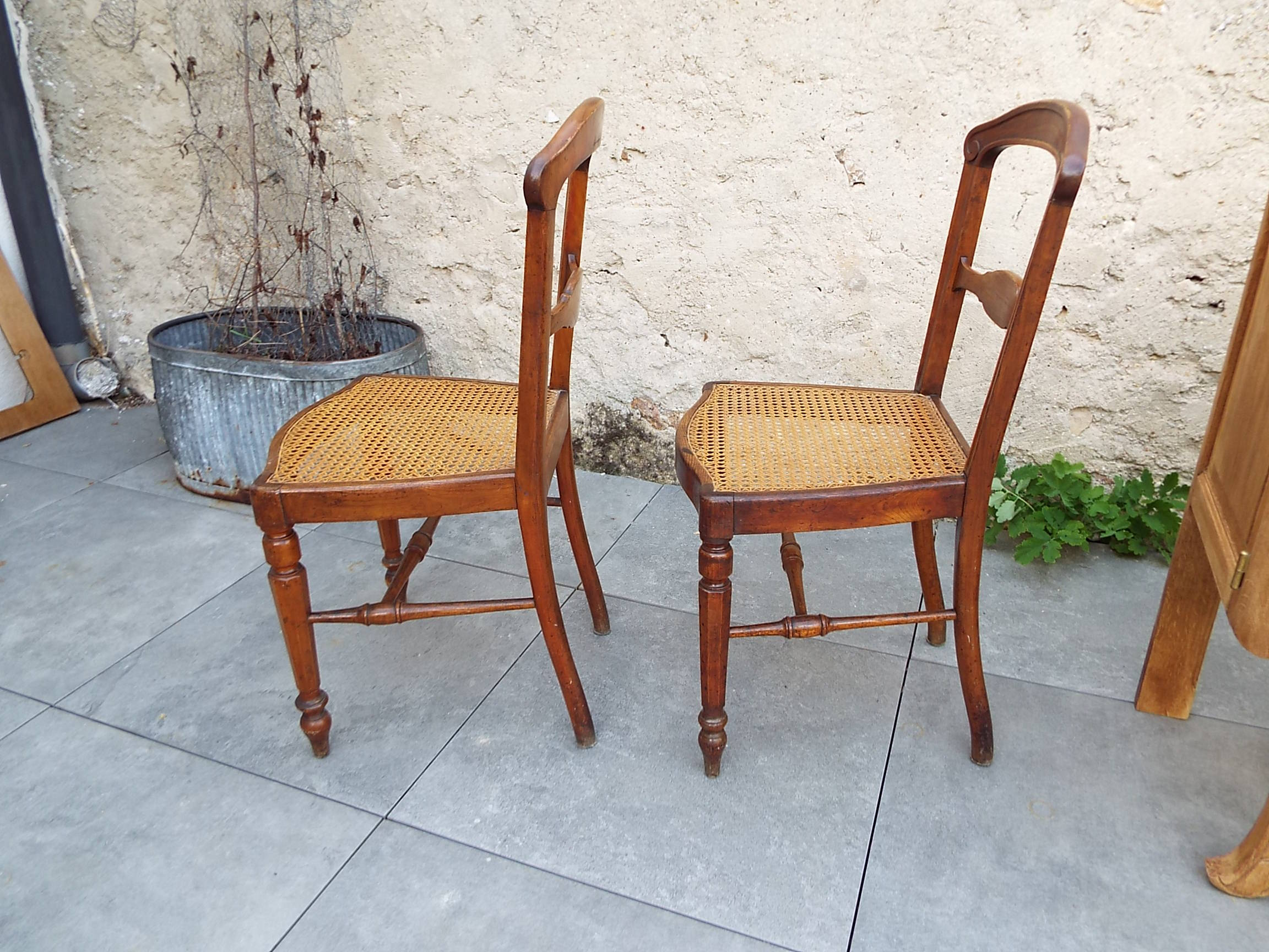 2 chaises cannées