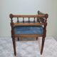 Fauteuil d'angle de style Louis XV assise velours