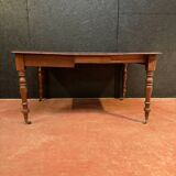 Folding and extendable mahogany table