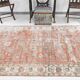 5x9 Pale Red & Blue Shabby Chic Vintage Turkish Rug, 151x259Cm SK5619