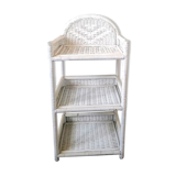 Etagère en rotin blanc , 1960