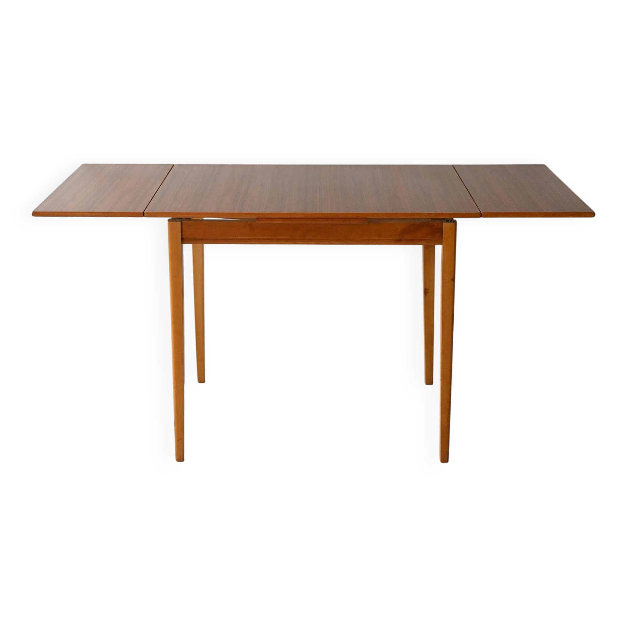 Vintage Scandinavian Teak and Oak Dining Table