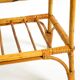 Lovely small Italian 60s bamboo side or coffee table with a iced glass top