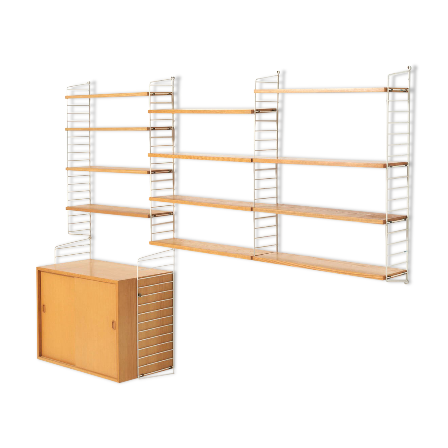 String wall system in ash by Nisse Strinning, Sweden 1950