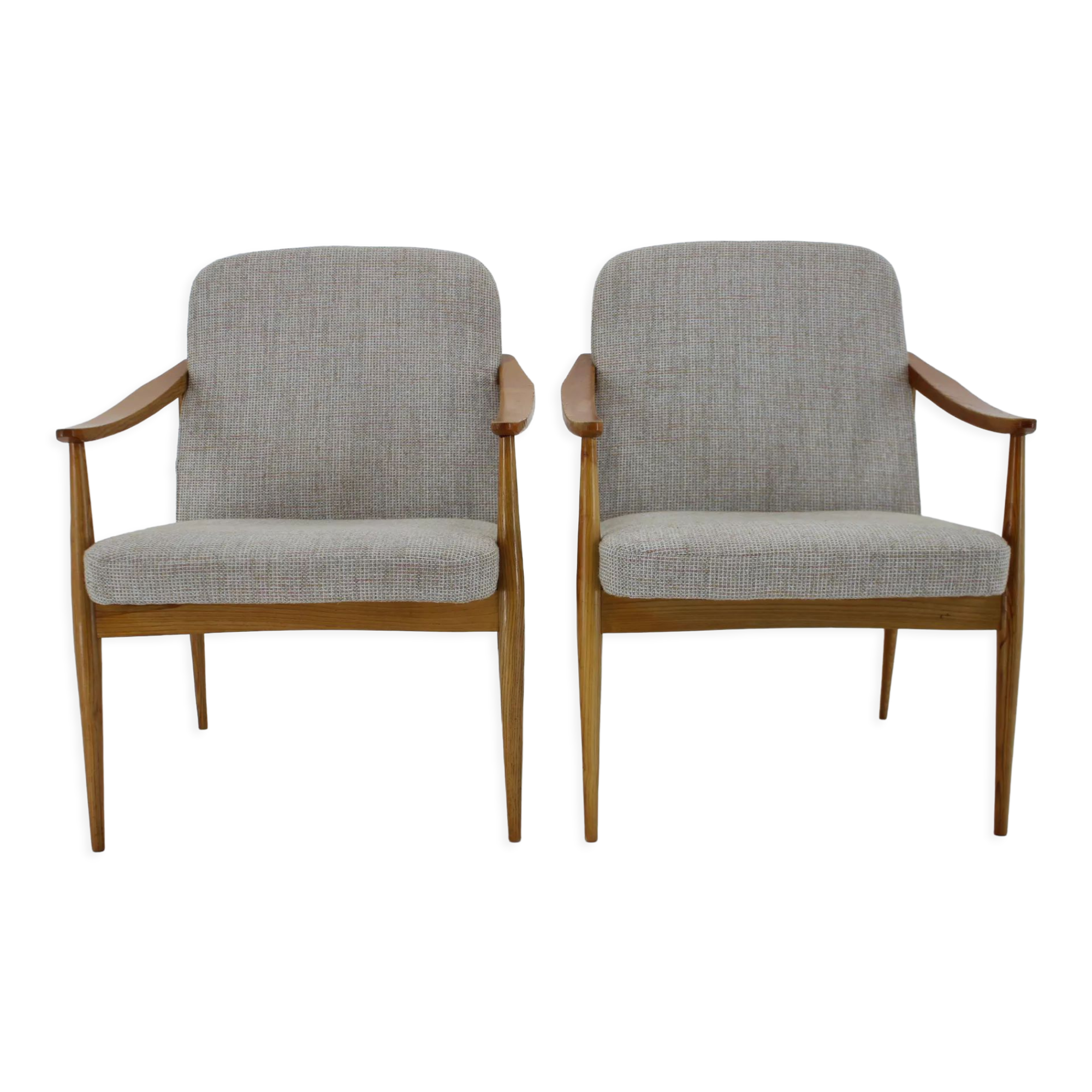 Paire de fauteuils en hêtre, Tchécoslovaquie, 1970