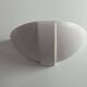Pair of vintage matte white porcelain wall lights, France 1970.