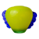 Vase Orecchio en verre de Murano, verre souflé jaune et bleu, Italie, 1970