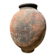 Ancient terracotta pottery jar from the 19th century.