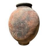 Ancient terracotta pottery jar from the 19th century.