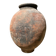 Ancient terracotta pottery jar from the 19th century.