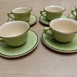 Service à café et sucrier vert tilleul