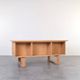 Oak Freestanding Desk by Torben Valeur & Henning Jensen for Dyrlund, 1960s.