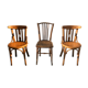 Set de 3 chaises bistrot dépareillées