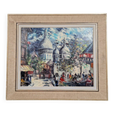 Henri Moreillon 20th / Place du Tertre, Montmartre Paris: Painting