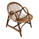 Vintage rattan children's armchair