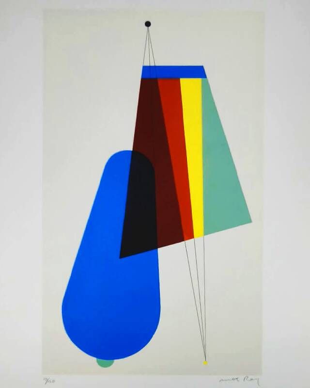 Limited edition lithograph by Man Ray, 1970s. Signed by the author and numbered in pencil.