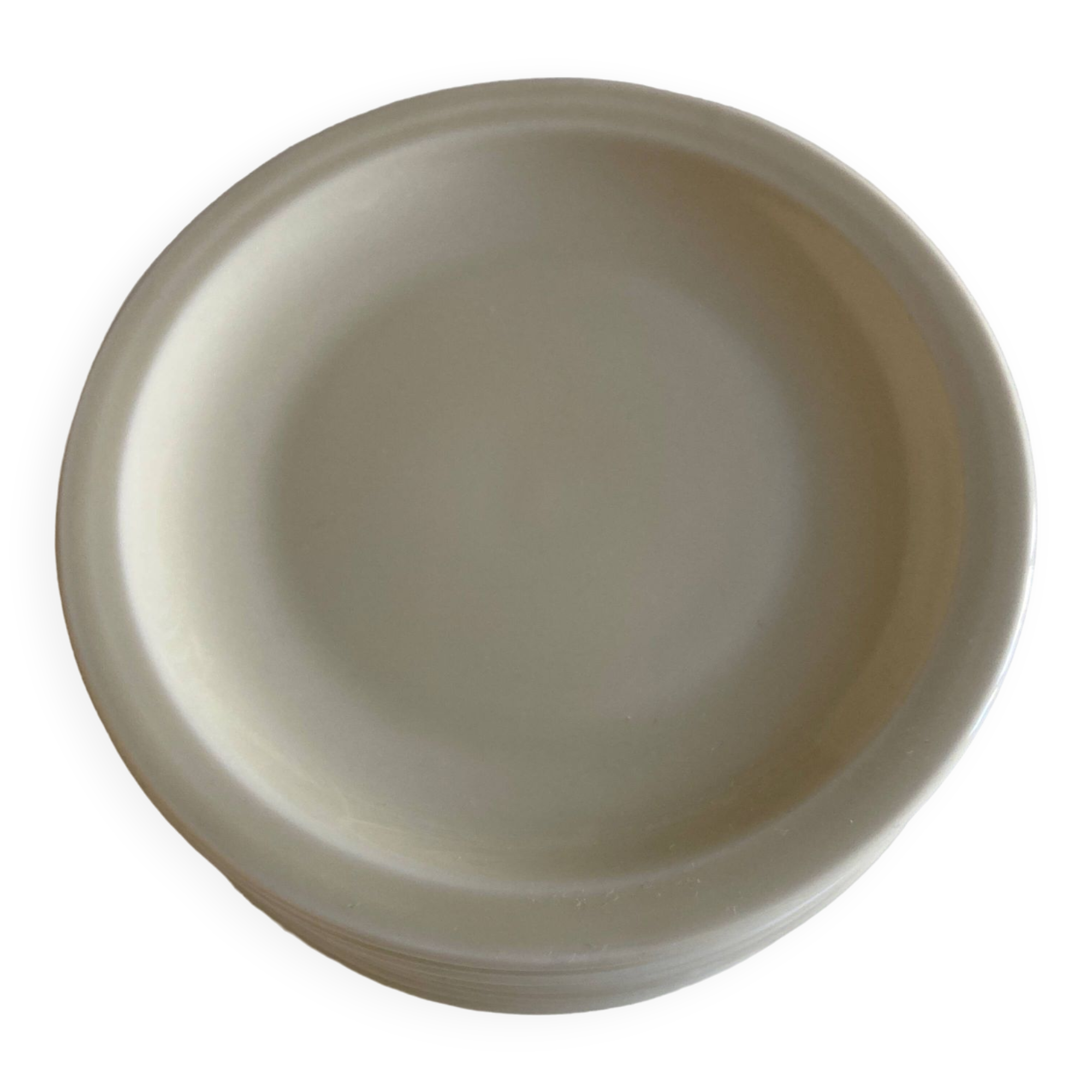 Set of 10 Havilland ivory modernist dessert plates 1960