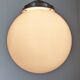 Suspension boule XL Art déco en opaline blanche vers 1920