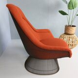 Early bronze lounge chair by Warren Platner for Knoll 1960s in rust red