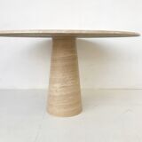 Travertine ircular dining table