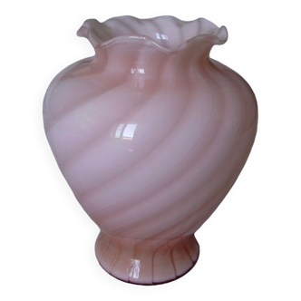Pale Pink Murano Glass Vase