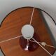 Scandinavian lamp base in red blown glass
