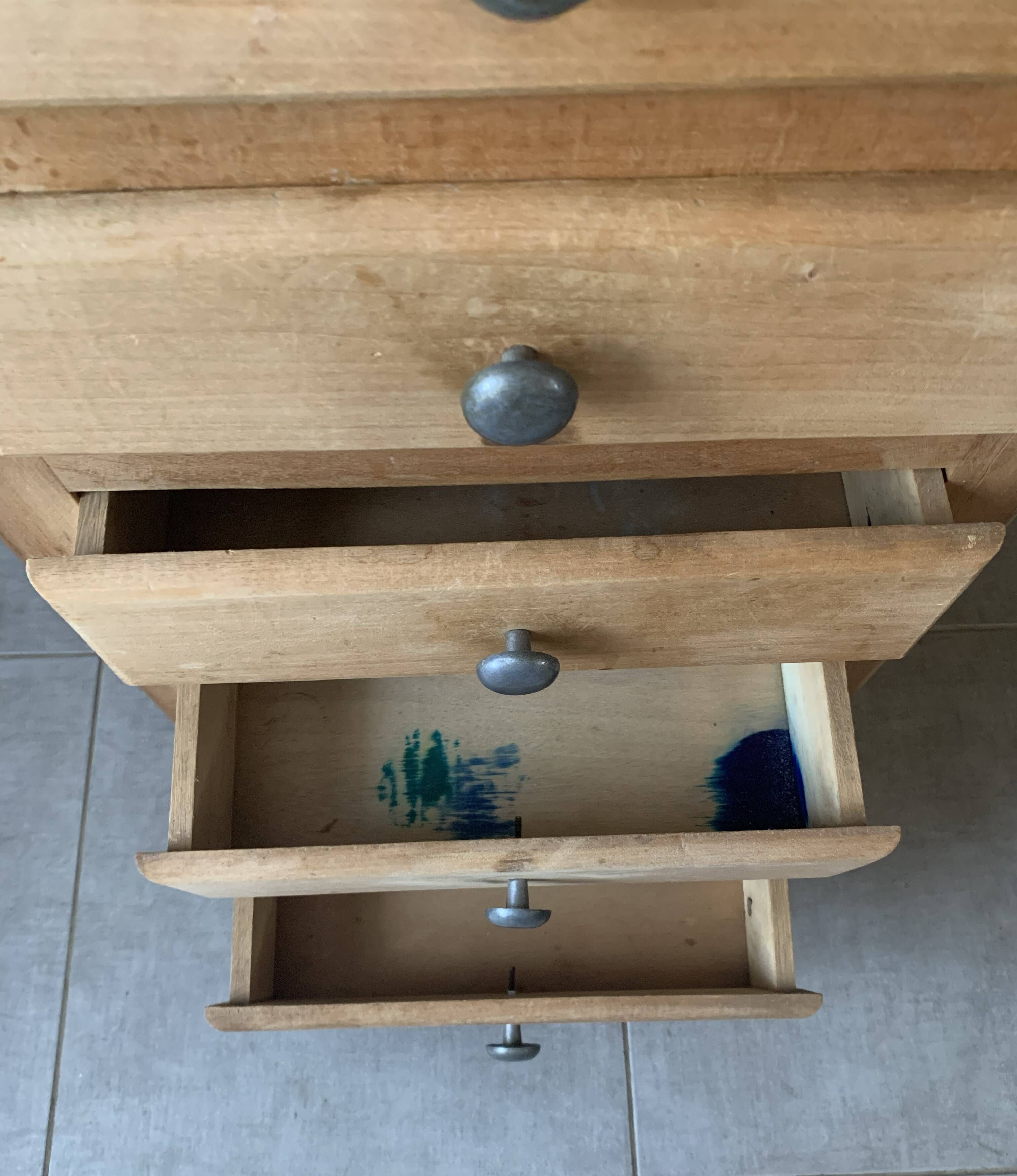 Vintage 5-drawer chest of drawers from 1950 in wood