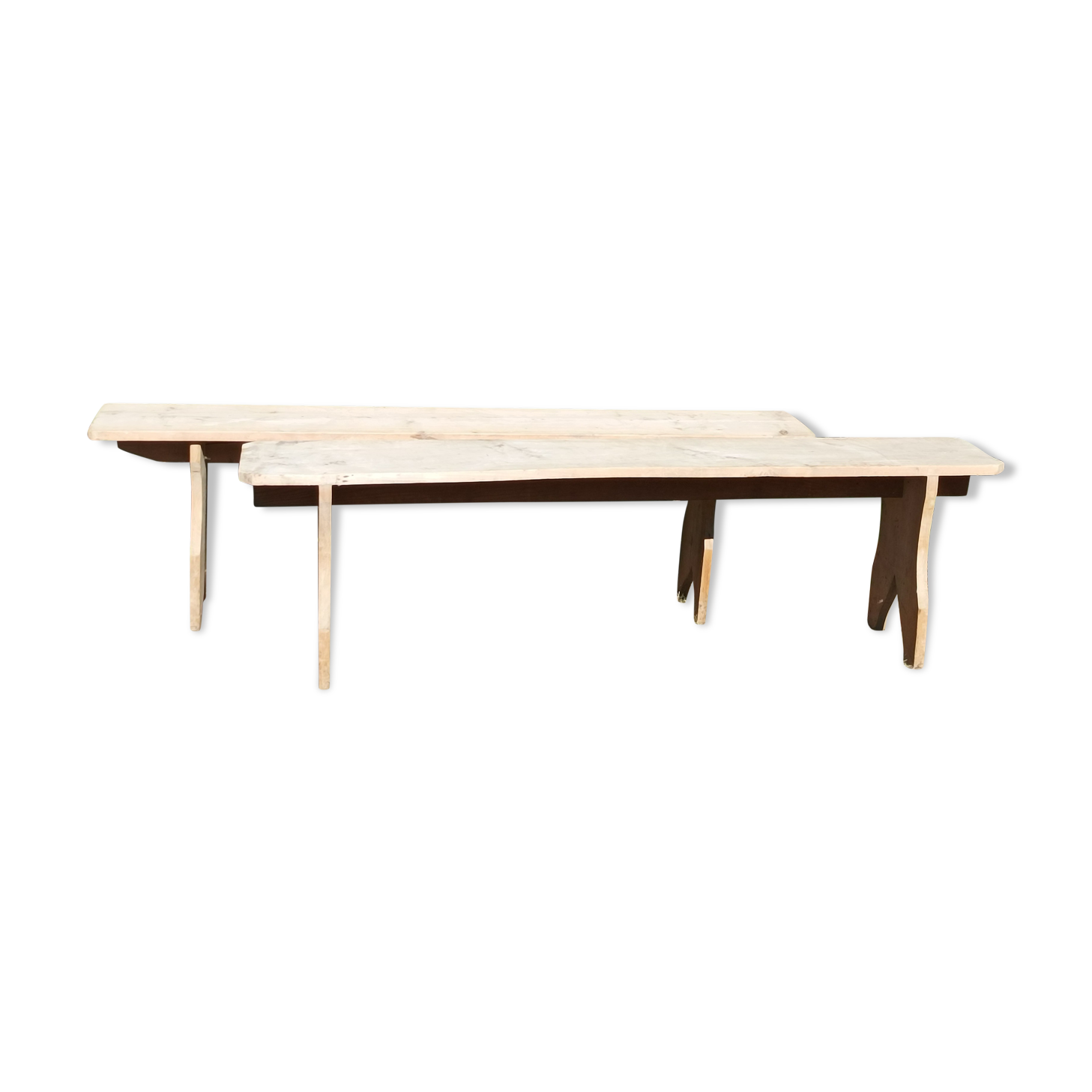 Bancs de ferme en peuplier